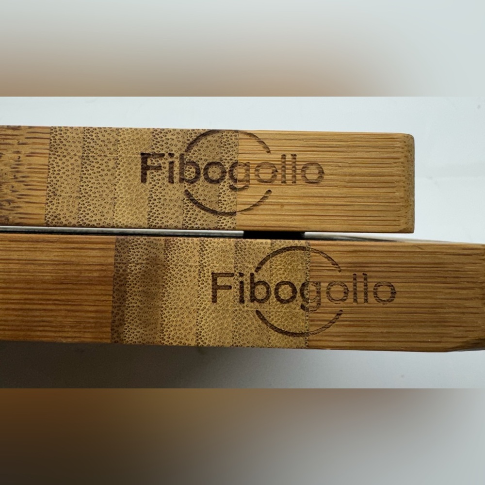 New Fibogolla Bamboo Cutting Boards Set of 2 - Picture 3 of 9